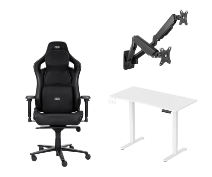 Fotel gamingowy SMX Fotel Ararat + UM-811 + ED-120 white